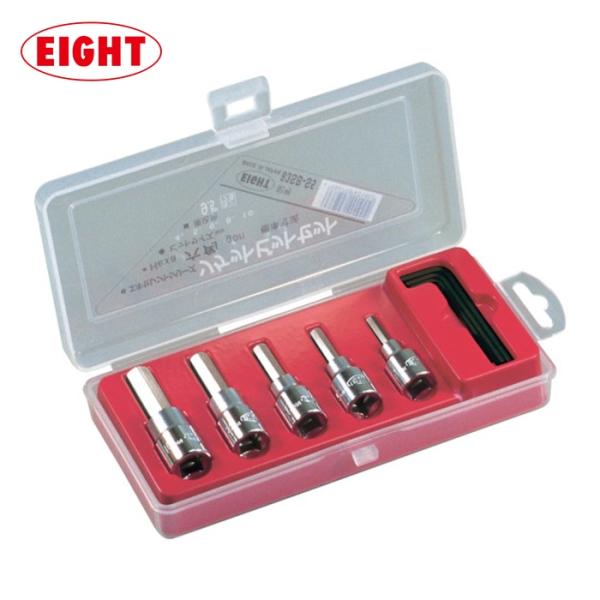 EIGHT 83SB-S5 六角ソケットビット 標準寸法(差込角9.5mm)5本セット 4~10mm...