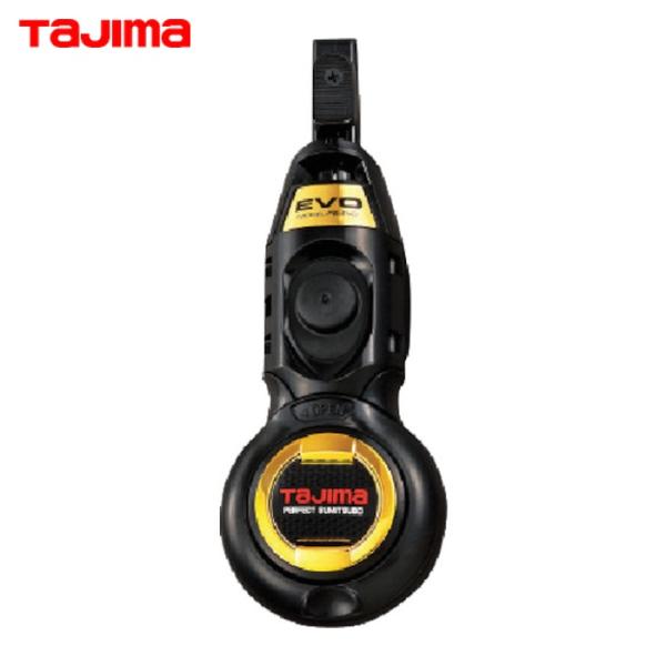 タジマ tajima 墨つぼ 建築用 大工道具 プロ仕様 パーフェクト墨つぼ EVO-S 黒 (1個...