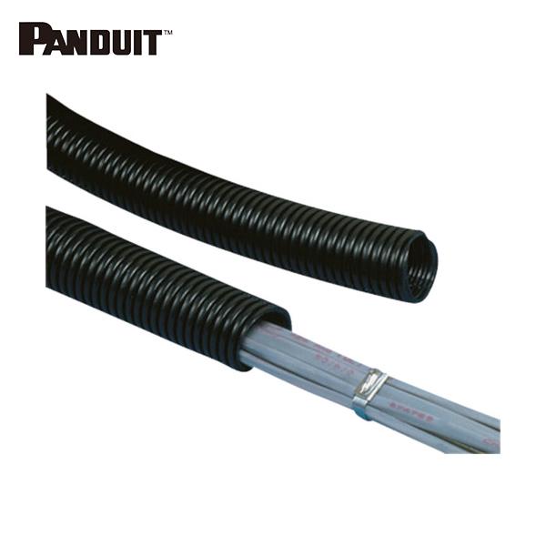 パンドウイット PANDUIT コルゲートチューブ 耐熱性ナイロン6 スリットなし 黒 (1巻) 品...