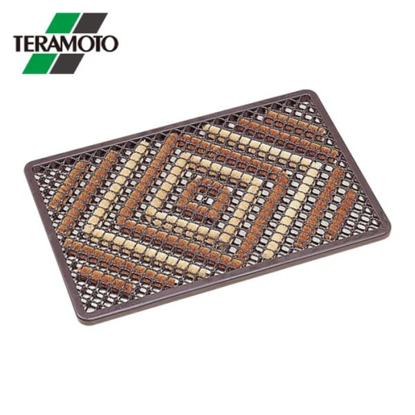 テラモト 現場や工場 積雪時の玄関などに テラマットダイヤ 390×600mm コーヒー (1枚) ...