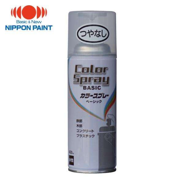 ニッペホームペイント 水性カラースプレー ベーシック 400ml つやなしクリヤー HKU002 (...