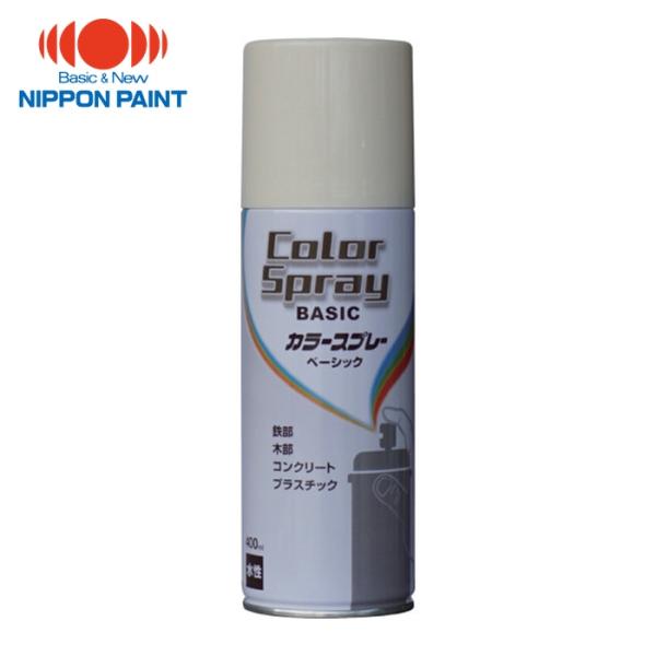 ニッペホームペイント 水性カラースプレー ベーシック 400ml アイボリー HKU006 (1本)...