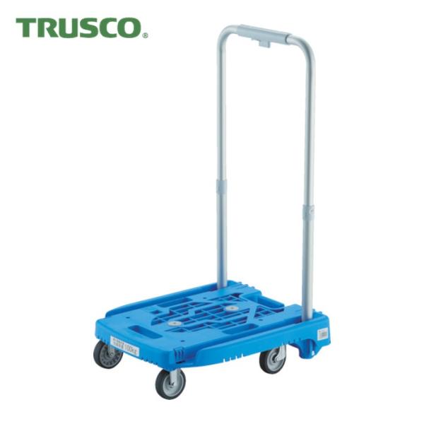 トラスコ TRUSCO 樹脂台車 カルティオミニ weego 省音G車輪 ブルー ストッパー付 (1...