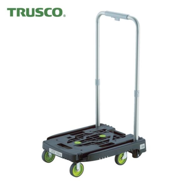 トラスコ TRUSCO 樹脂台車 カルティオミニ weego 省音G車輪 ブラック ストッパー付 (...