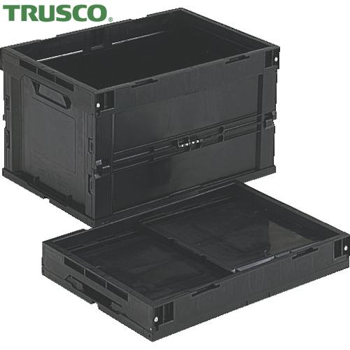 TRUSCO(トラスコ) 導電性折り畳みコンテナ 50L 黒 (1個) CR-S50-EA