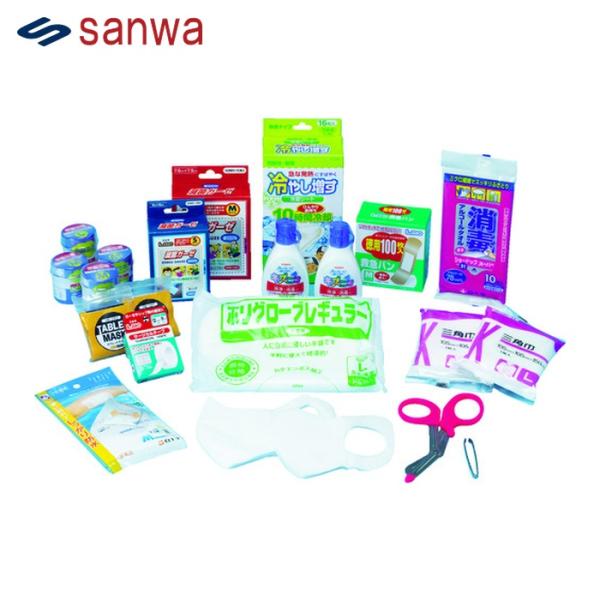 三和製作所 sanwa防災用救急箱セット 10人用 (1S) 品番：400-524
