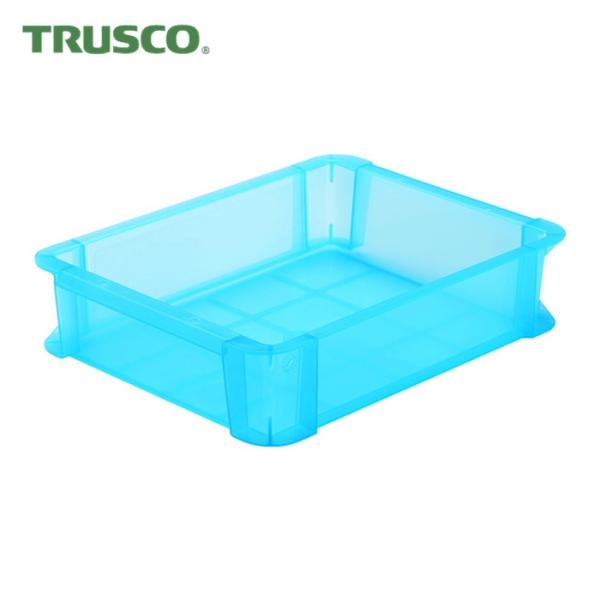 トラスコ TRUSCO スケルトンカラーコンテナ 6L 青 (1個) TSK-6B