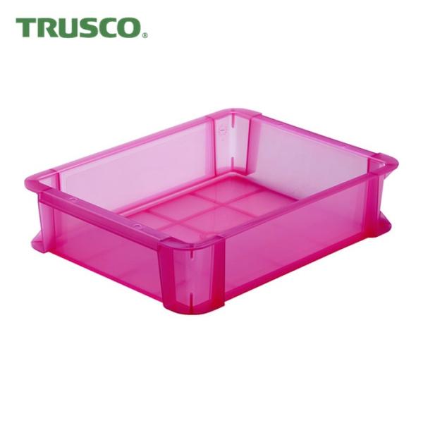 トラスコ TRUSCO スケルトンカラーコンテナ 6L 赤 (1個) TSK-6R