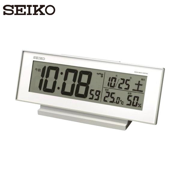 SEIKO 自動点灯デジタル電波時計 (1個) 品番：SQ762W