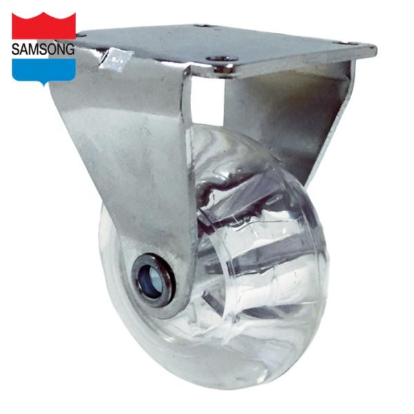 SAMSONG EMMA-PF-75 デザインクリアキャスター「Emma」 プレート 固定 75mm...