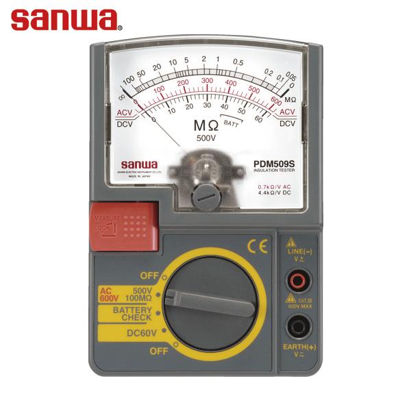 SANWA アナログ絶縁抵抗計 (1個) 品番：PDM509S