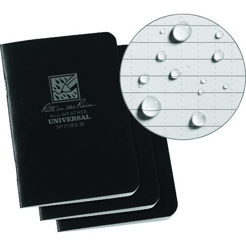 RITR 3 1/4X4 5/8 ミニステイプルノートブック（3冊セット）フニバーサル・ブラック (...