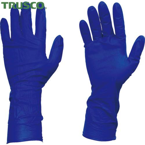 TRUSCO(トラスコ) 使い捨て天然ゴム手袋TGプロテクト 0.20 粉無青L 50枚 (1箱) ...