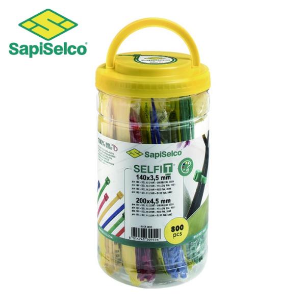 SapiSelco BUCK.003 バケットケーブルタイ カラーミックス 800本 140mm、 ...
