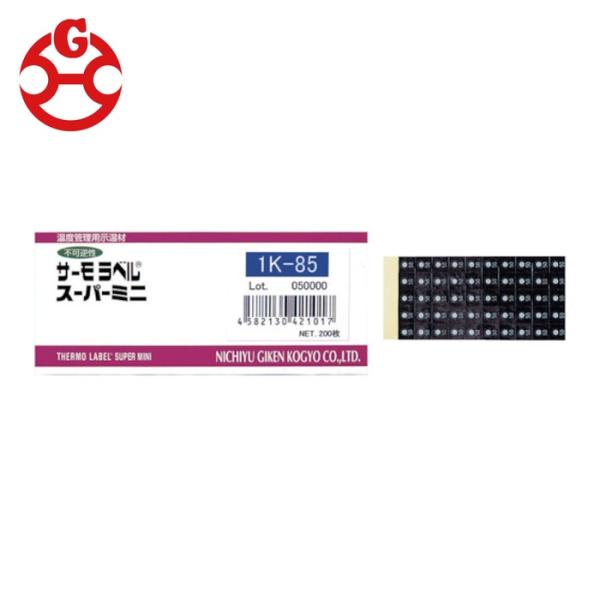 日油技研工業 1K-80 サーモラベルスーパミニ1点表示 不可逆性 80度 (1Cs)