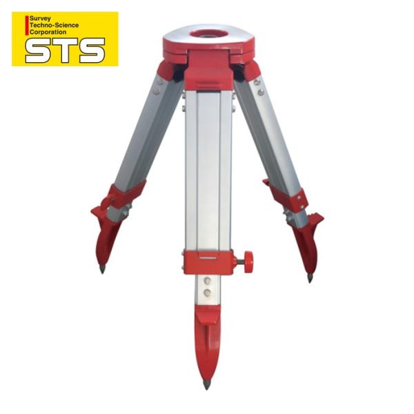 STS JS-OTS オートレベル用アルミ短三脚 ねじ径35mm 脚足形状平面 (1本)