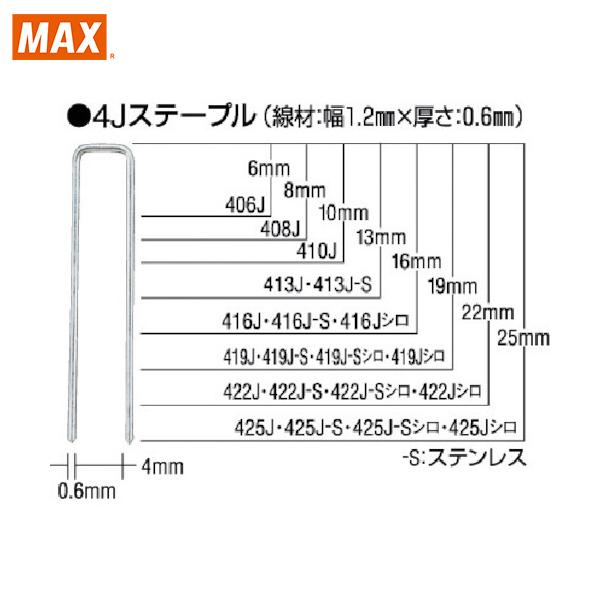 MAX ステープル 肩幅10mm 長さ6mm 5000本入り (1箱) 品番：1006J