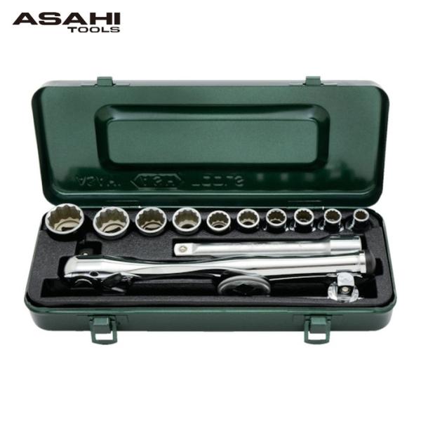 旭金属工業 ASH VO4201 レボウェイブソケットレンチセット12.7□×14PCS (1S)