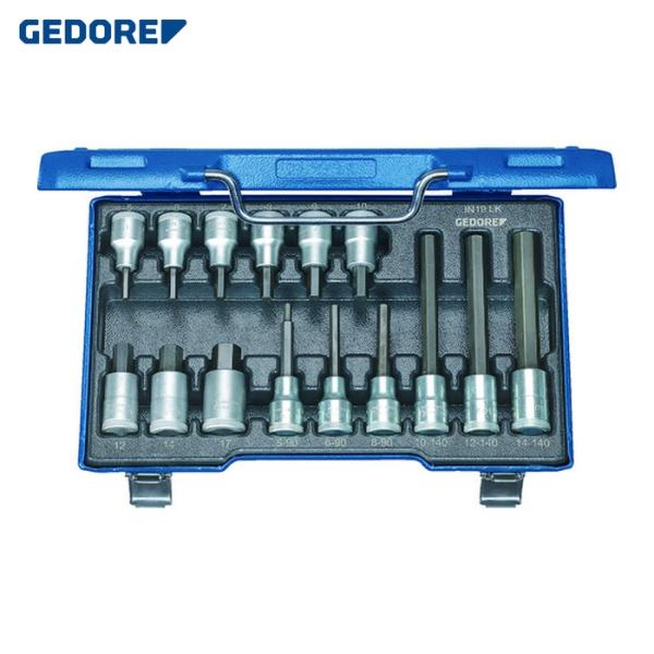 GEDORE ゲドレー 6129360 ヘキサゴンビットソケットセット 1/2 15セット IN19...