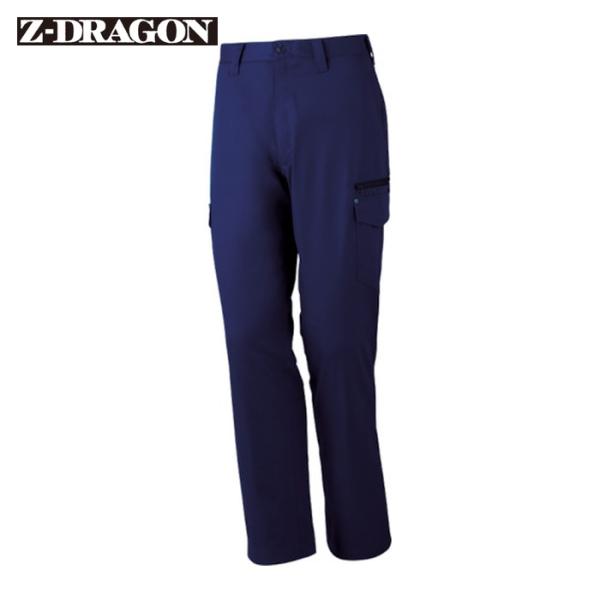 Z-DRAGON 自重堂 ストレッチノータックカーゴパンツ ウエスト73 ネービー (1着) 710...