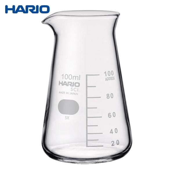 HARIO ハリオサイエンス コニカルビーカー 目安目盛付 100ml (1個) 品番：CB-100...