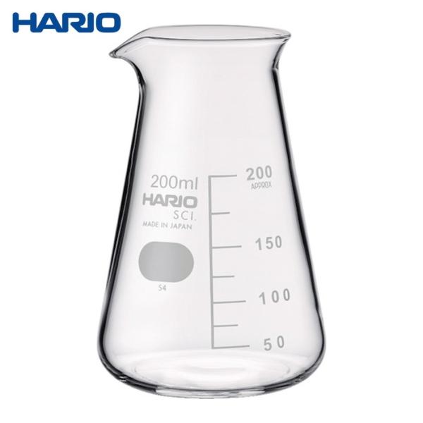 HARIO ハリオサイエンス コニカルビーカー 目安目盛付 200ml (1個) 品番：CB-200...