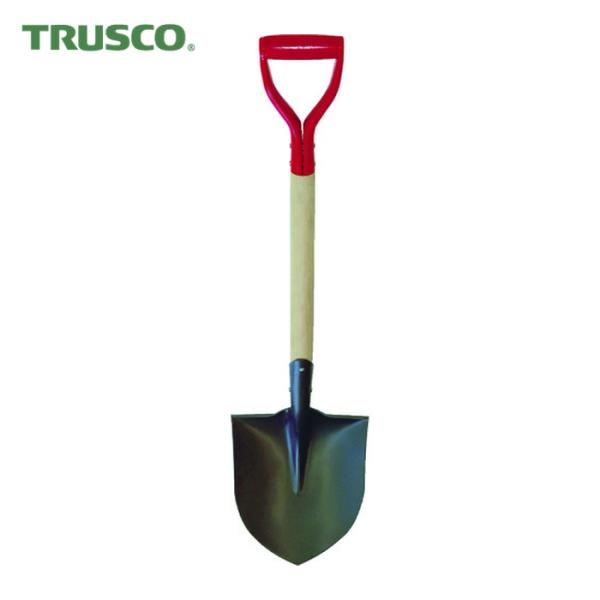 トラスコ TRUSCO 木柄ショベルエコノミータイプ 丸形 全長970mm (1本) MSE-970...