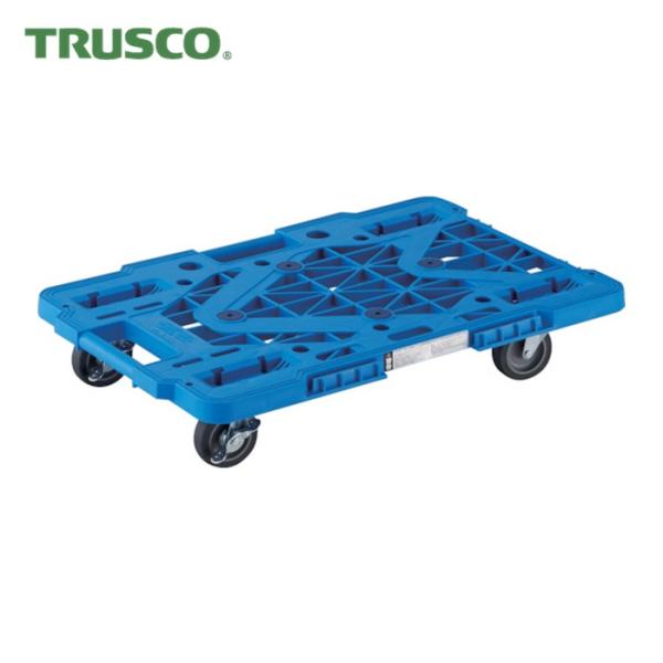 トラスコ TRUSCO 樹脂製平台車  ルートバンメッシュタイプ 615X415 4輪自在 ストッパ...