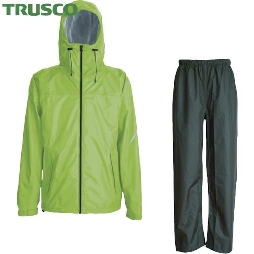 TRUSCO(トラスコ) コンフォートレインスーツ ライム 3L (1着) TRW3440-84-3...