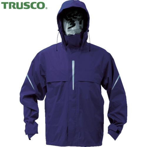 TRUSCO(トラスコ) ベンチレーション(通気口)付レインスーツ ネイビー 4L (1着) TRW...