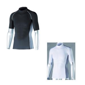 おたふく手袋 接触冷感シャツ 冷感 消臭 パワーストレッチ 半袖ハイネックシャツ JW−624 インナーウェア