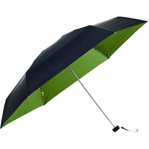 傘 マブ ｍａｂｕ　晴雨兼用１００％遮光ハンディミニ　ｆｏｒ　ＭＥＮ　ノワール×カーキ
