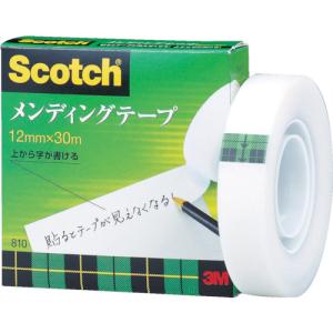 ３Ｍ　メンディングテープ　１２ｍｍＸ３０ｍ　巻芯径２５ｍｍ 810-1-12｜kougurakuichi