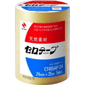 ニチバン　セロテープ業務用ＣＴ４０５ＡＰ−２４ｍｍＸ３５ｍ（５巻入）　バイオマスマーク認定製品 CT405AP-24　_｜kougurakuichi