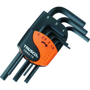 TRUSCO 六角棒レンチセット ショートタイプ 7本組 TRRS-7S