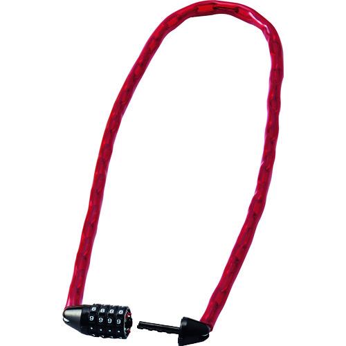 緑十字　チェーンロック（ダイヤル錠タイプ）　赤　ＣＤ−１００Ｒ　全長１０００ｍｍ　フリーダイヤル 1...