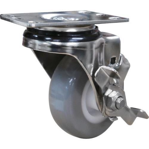 ＳＡＭＳＯＮＧ　ステンレスキャスター　自在ＳＰ付　ウレタン　７５ｍｍ TP5130-01-PLY-T...