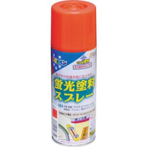 アサヒペン　蛍光塗料スプレー　３００ＭＬ　レッド 507754｜kougurakuichi