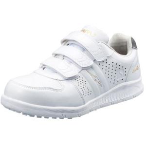 シモン　耐滑静電プロスニーカー　２４．５ｃｍ　ホワイト