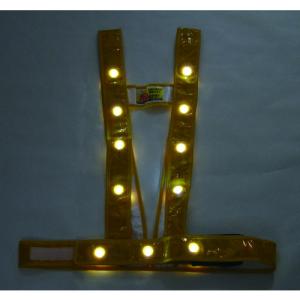 ミズケイ LEDタスキ型安全ベスト「光るんです」＜ゴールド／白LED＞ 3020002