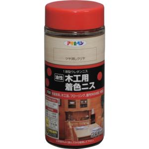 アサヒペン　木工用着色ニス　３００ＭＬ　ツヤ消しクリヤ 526120｜kougurakuichi