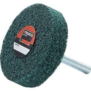 TRUSCO(トラスコ) 軸付ナイロンホイール　軸径６ｍｍ　＃４００　グリーン
