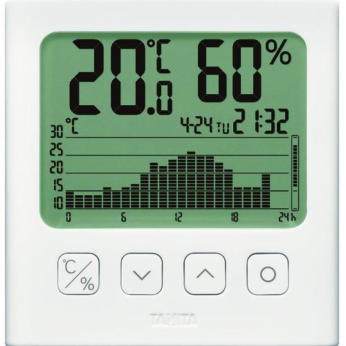 ＴＡＮＩＴＡ　グラフ付きデジタル温湿度計　白色 TT-581
