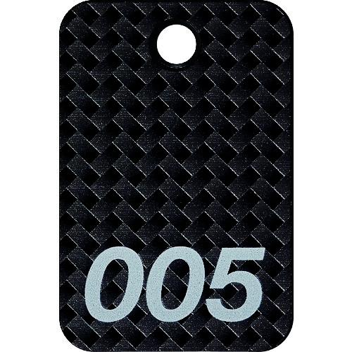 ＯＰ　荷札　番号札　四角　大　番号入り１〜２５　黒　（２５枚入） BF-80-BK