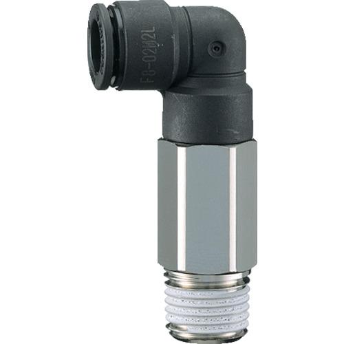 チヨダ　チューブ継手　ファイブロングメイルエルボ　８ｍｍ・Ｒ１／８ F8-01M2L