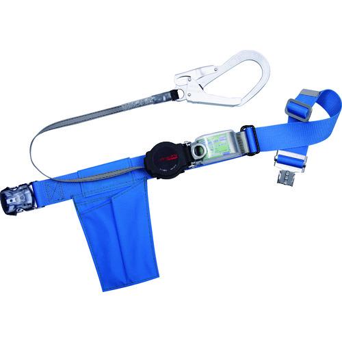 TSUYO 胴ベルト型墜落制止用器具(巻取タイプ)ロック機構付 ワン/ハンドリトライト 青 Mサイズ...