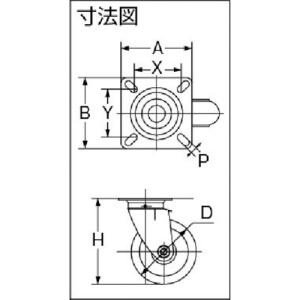TRUSCO(トラスコ) プレス製ウレタンキャ...の詳細画像1