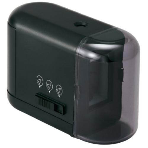 ＰＬＵＳ　８４０３１）鉛筆削り　乾電池式　ＦＳ−０７７　ブラック FS-077 BK