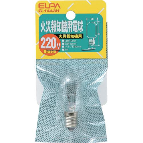 ＥＬＰＡ　火災報知器用電球　Ｅ１２　２２０Ｖ　消費電力５Ｗ G-1443H