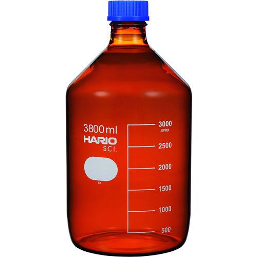 ＨＡＲＩＯ　ボトル　耐熱ねじ口瓶（茶）　３８００ｍｌ NBB-3.8L-SCI